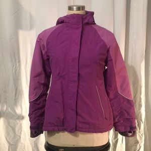 Child’s purple snow coat